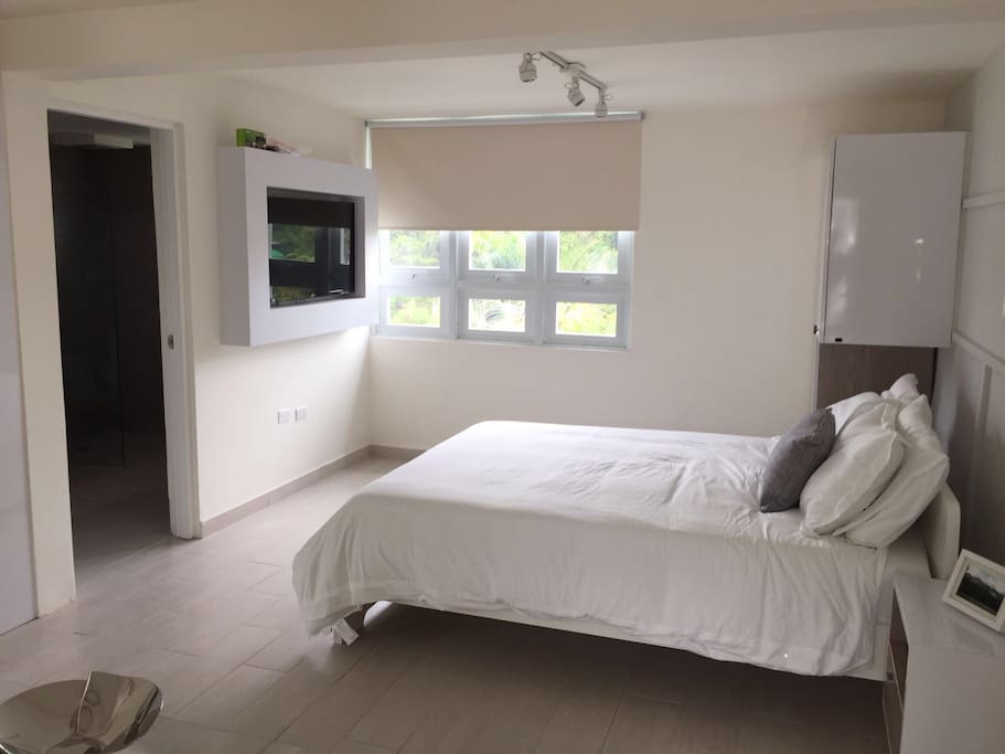 One queen size bed