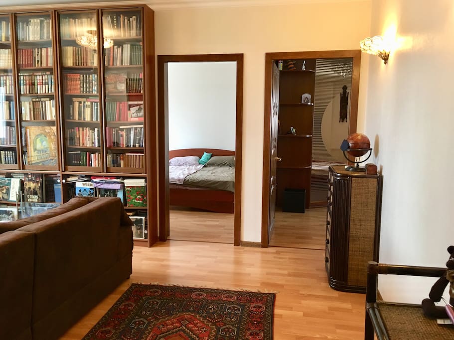 Entrance to the guest room. Two bedrooms have doors and are isolated