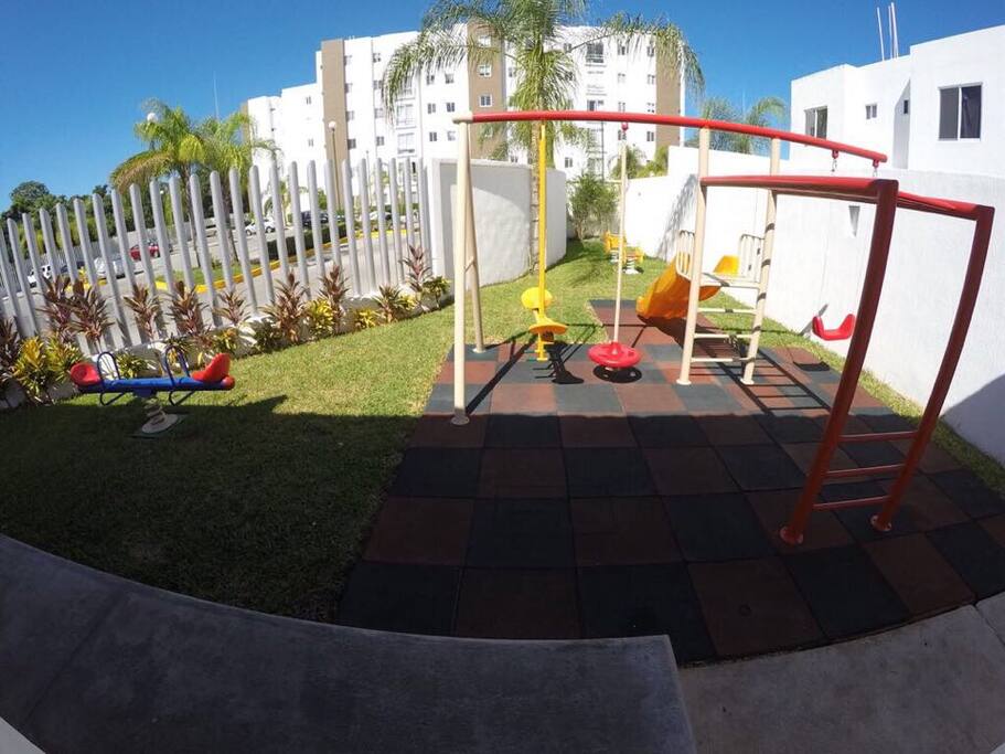 if you have kids this is the perfect place to have fun, its next to the swimming pool .