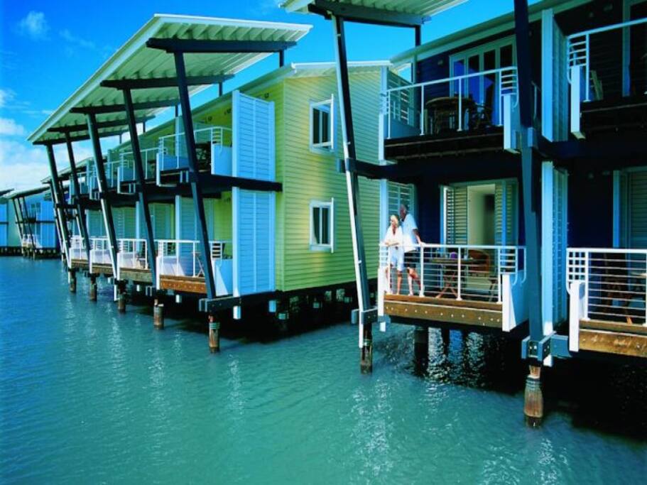 The apartments from ground level