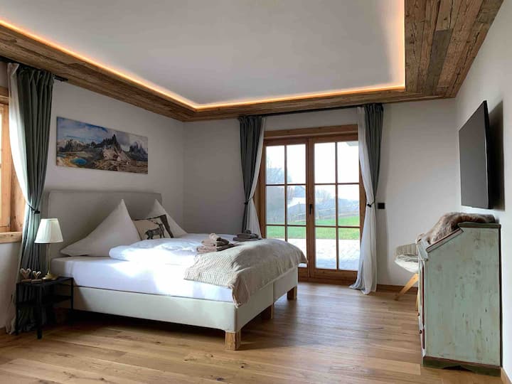 Bedroom 3 with door to garden to fenced area of garden