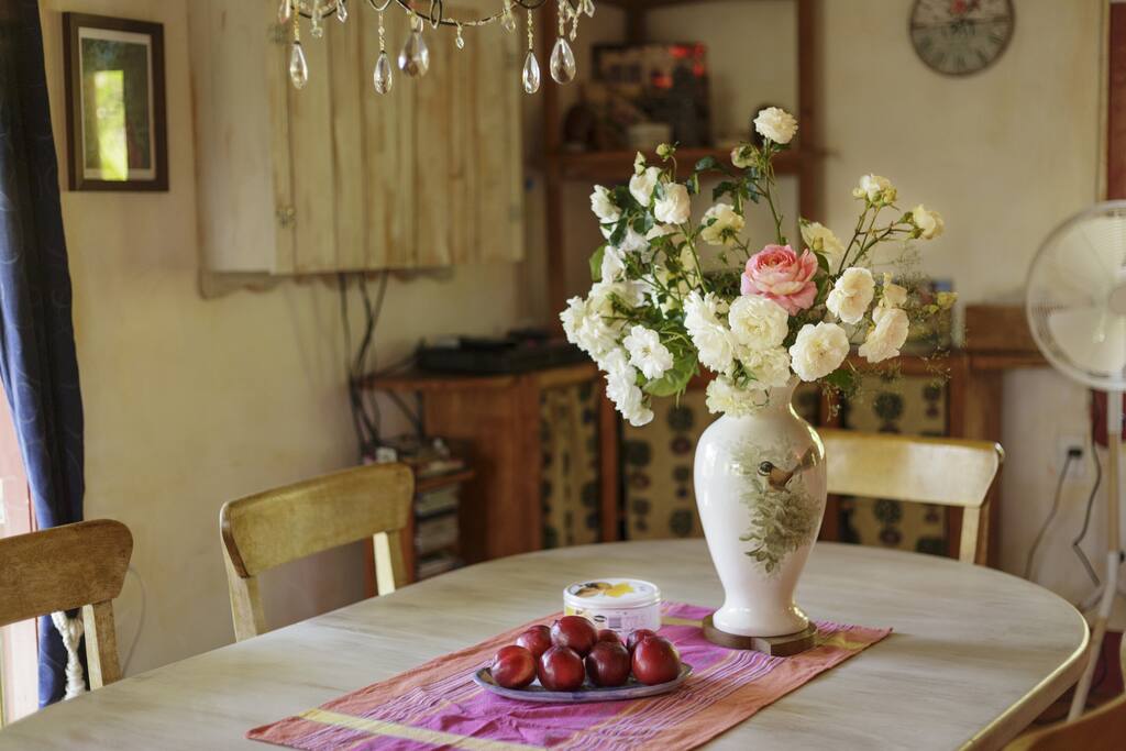 Fresh flowers on arrival