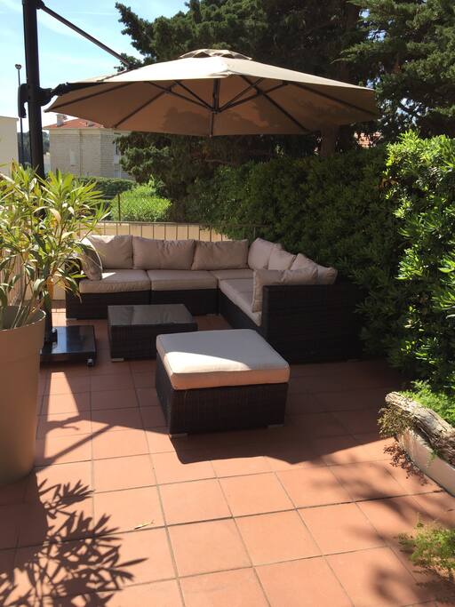 Comfortable seating area.