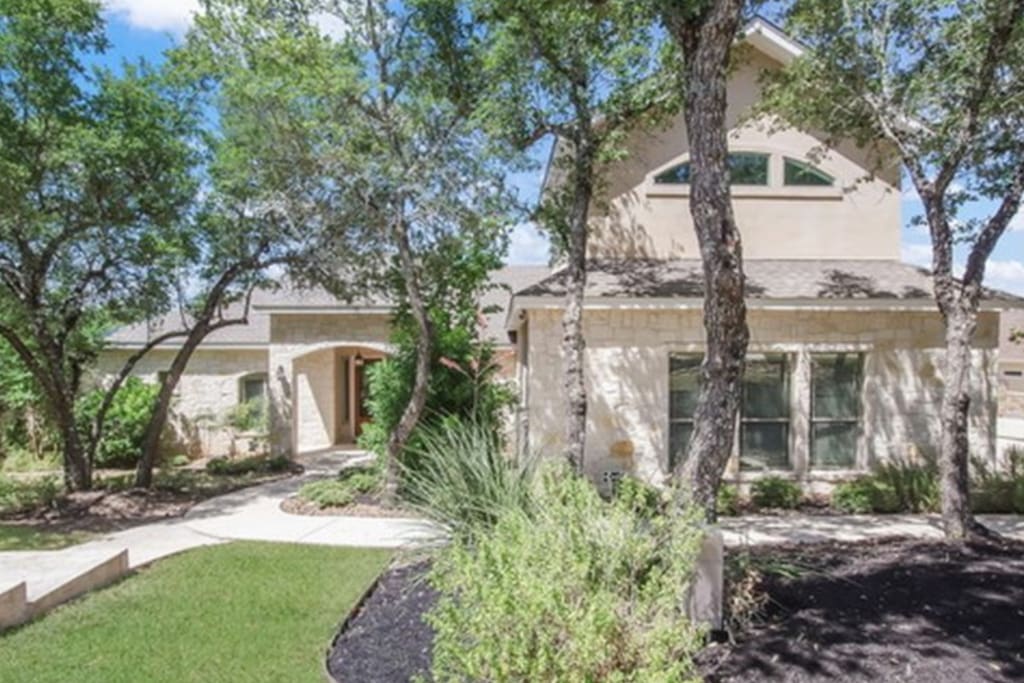Beautiful custom home tucked back away from road. Parking is plentiful.