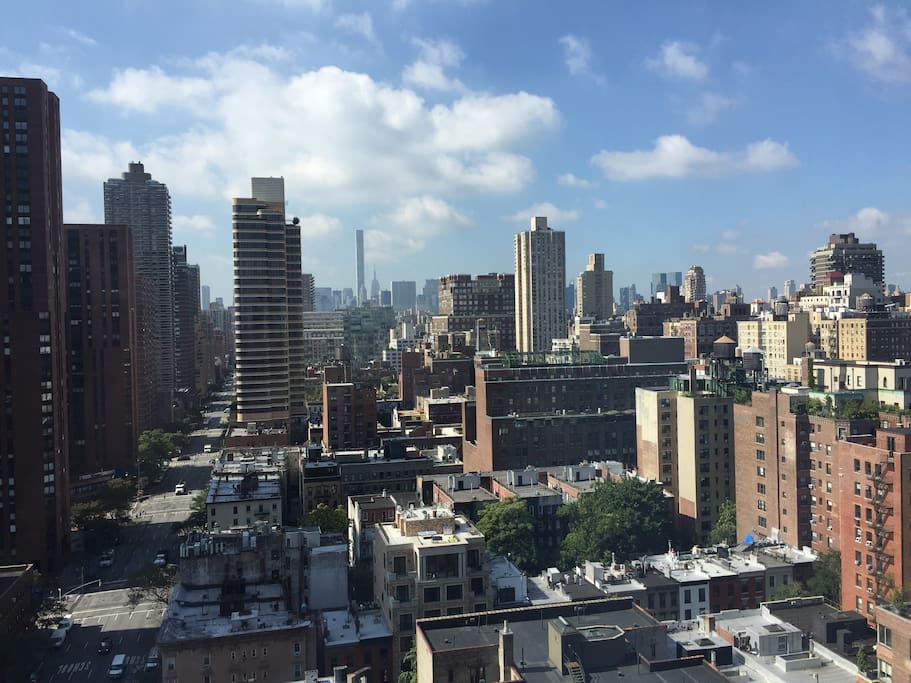 Window view from second bedroom (kid's room). South facing, Empire State Building at center.