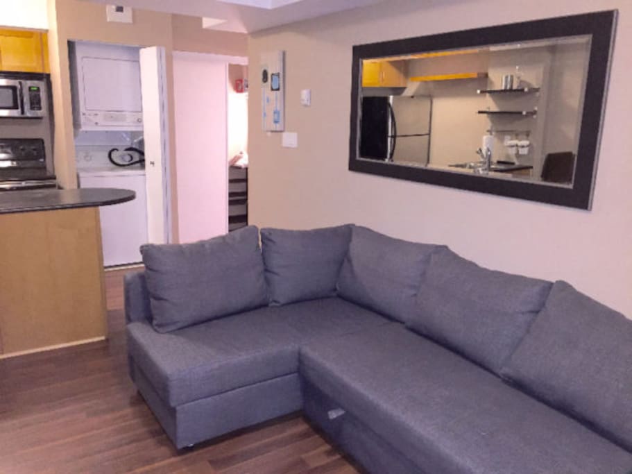 Sofa bed is extremely comfortable with mattress topper and comfortable sheets