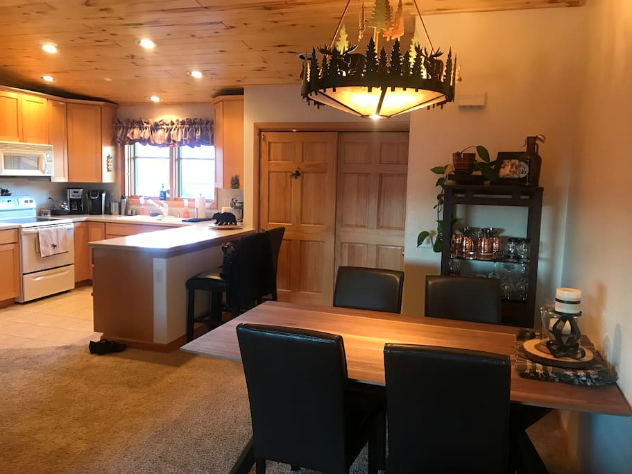 kitchen and dining