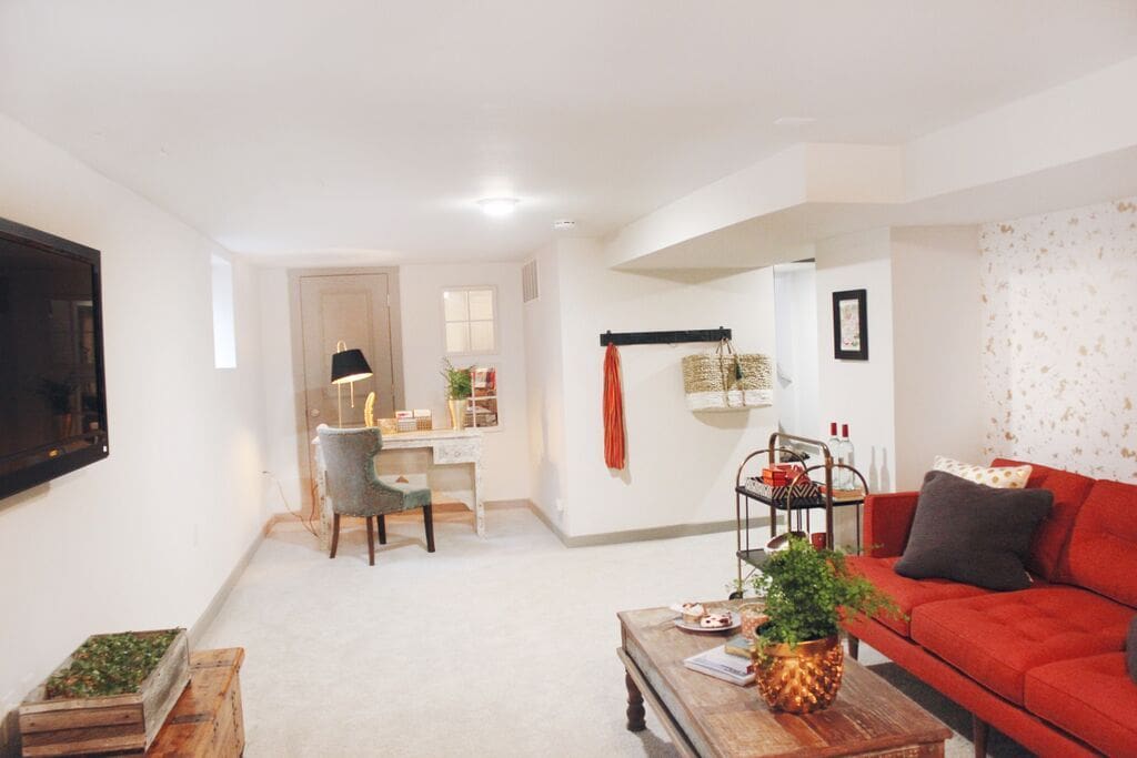 The living room / stationary desk
