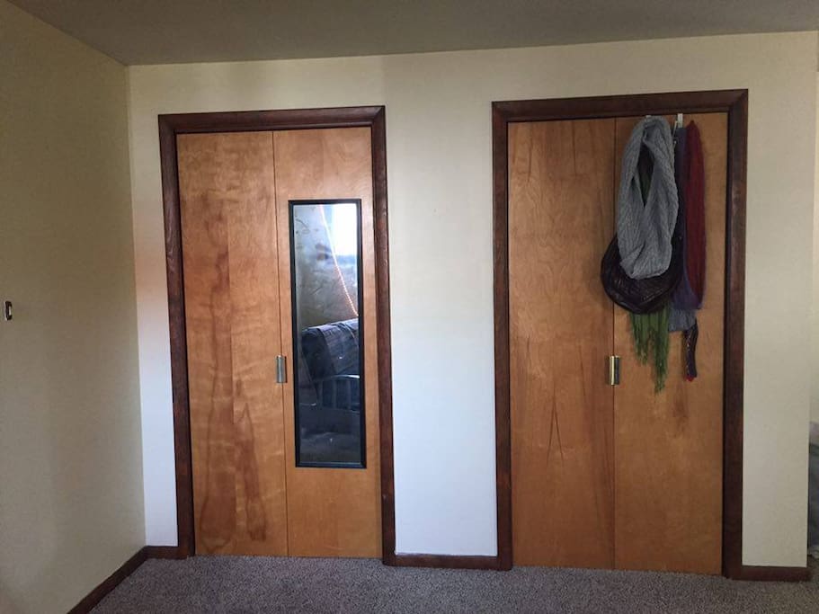 Two large closets
