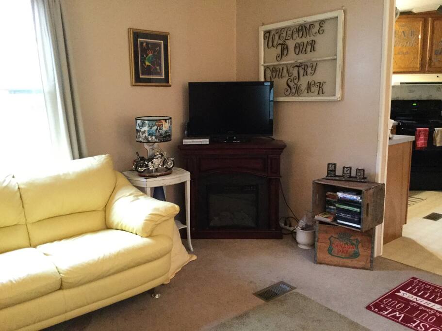 Electric fireplace and tv