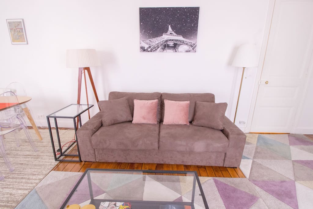 Sofa bed for 2 people in the living room