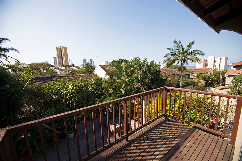 Deck outside main bedroom, view of Umhlanga Rocks.