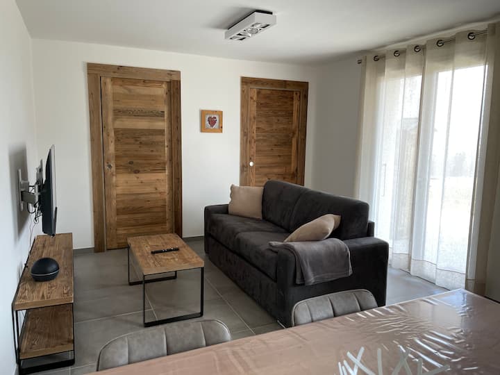 Domancy F2 40m2 Rdc Chalet Terrasse Vue Mont Blanc - Sallanches