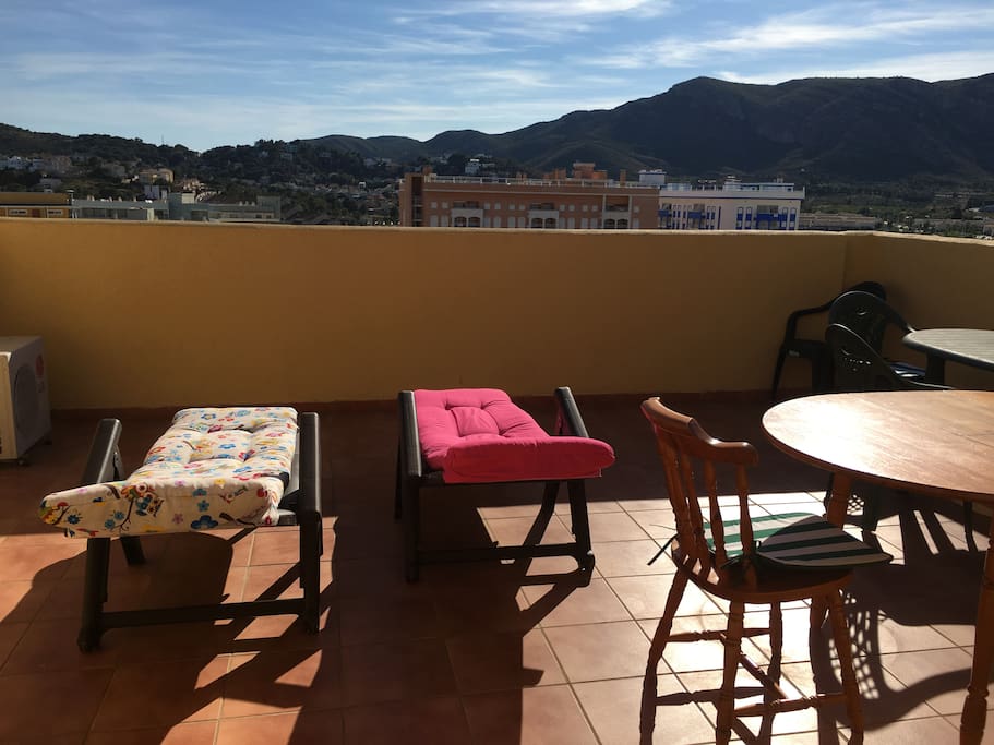 Terraza solarium en piso 12