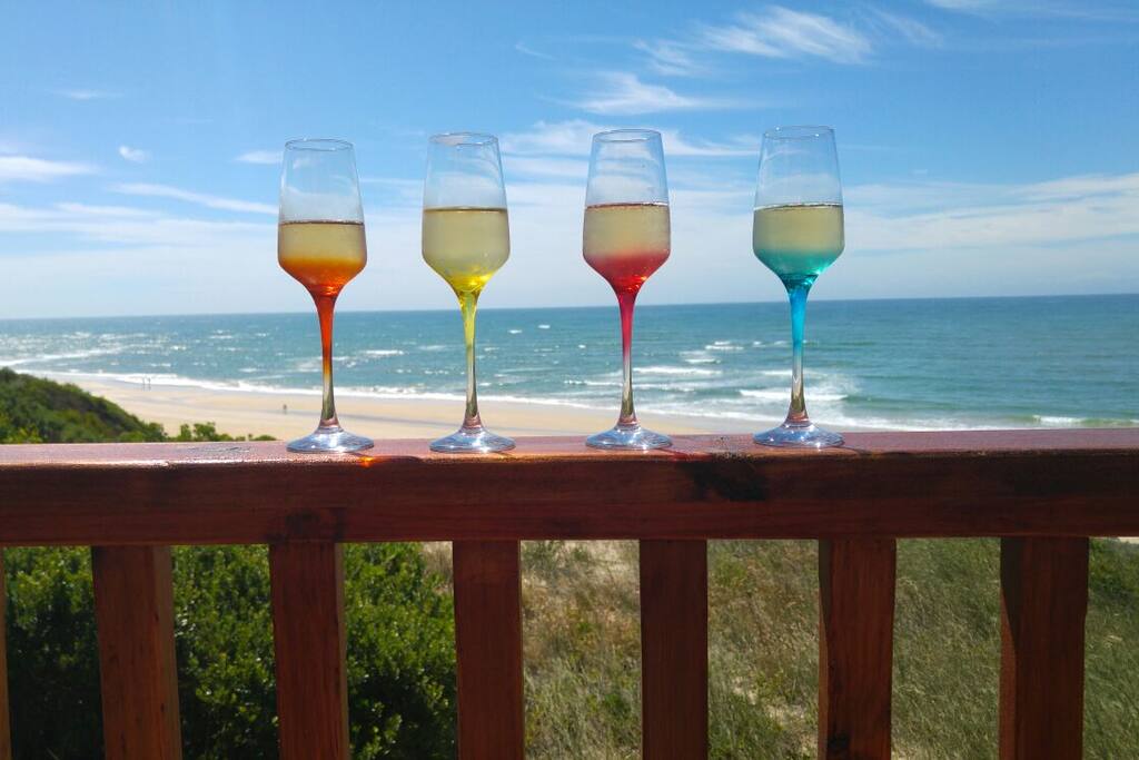 Champagne on the deck