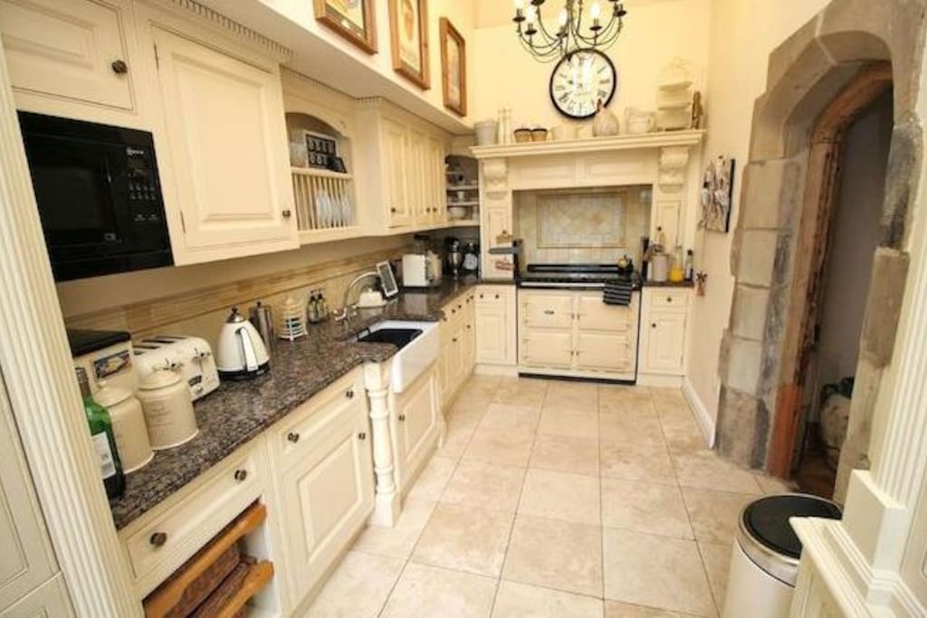 The kitchen with aga