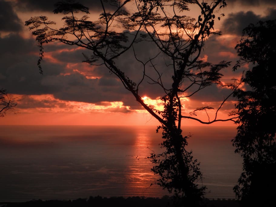 Sunset view from balcony.