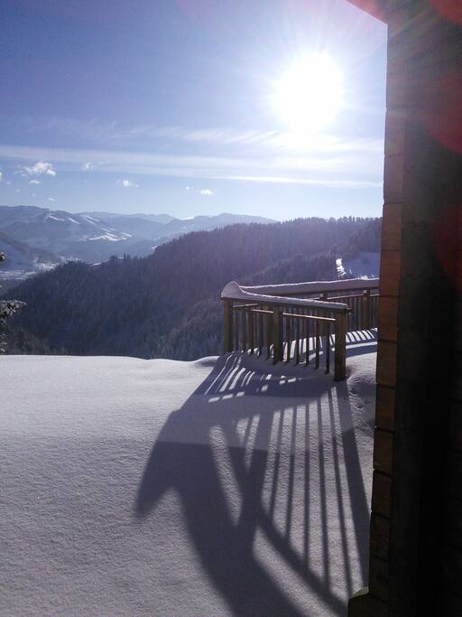 Vue panoramique sur le massif du Beaufortin!