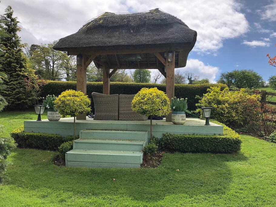 Back garden seating area