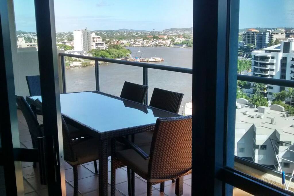 Another view from the Balcony with table & chairs
