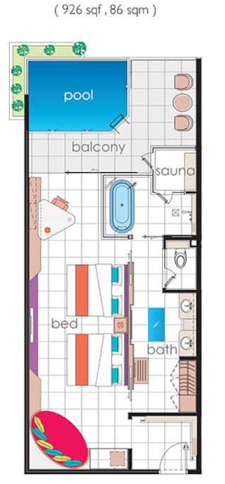 Panorama Fountain View Layout
