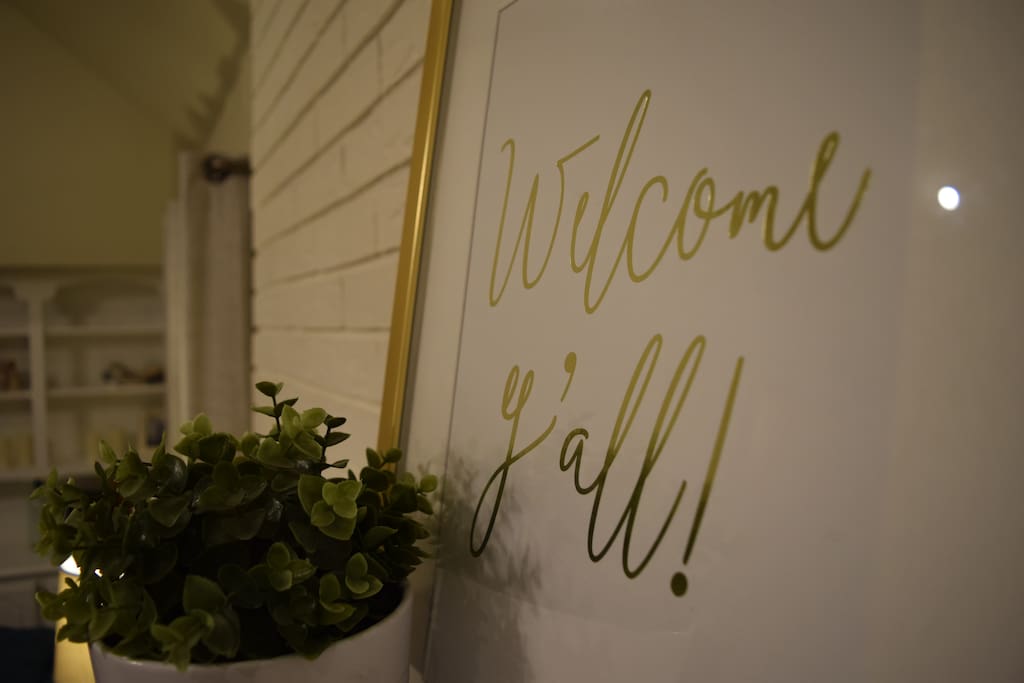 Welcome y'all! We would love you to stay in the place we love.