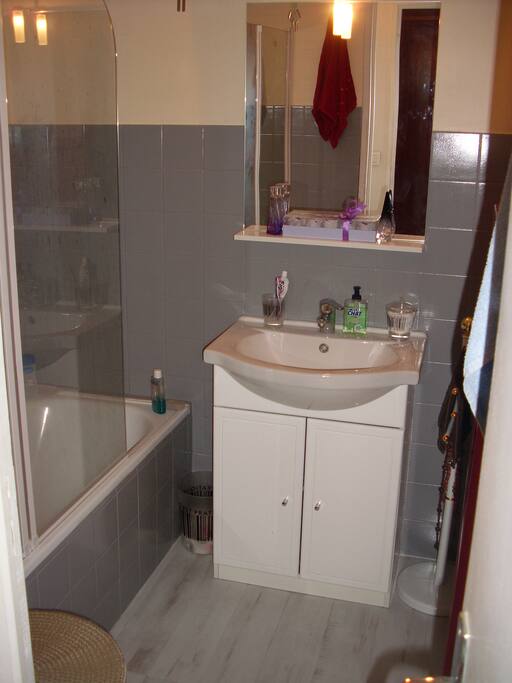 Salle de bain avec baignoire / WC