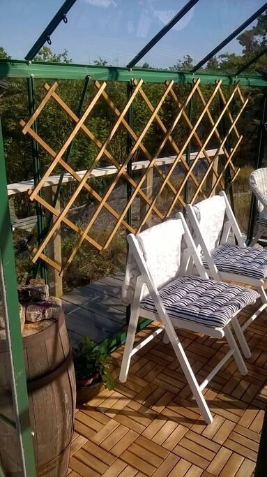 Greenhouse to sit in.