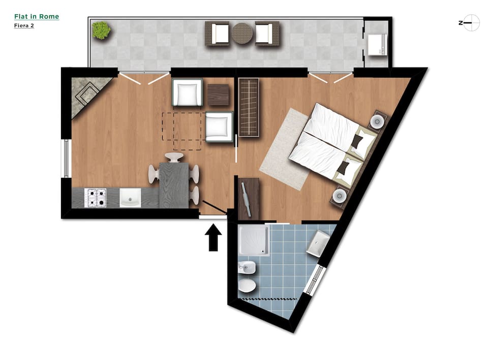 Flatinrome Fiera 2 floor map