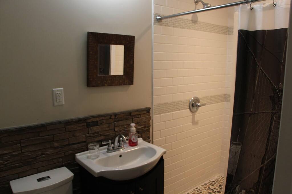 Spa Themed Bathroom w/huge shower area.