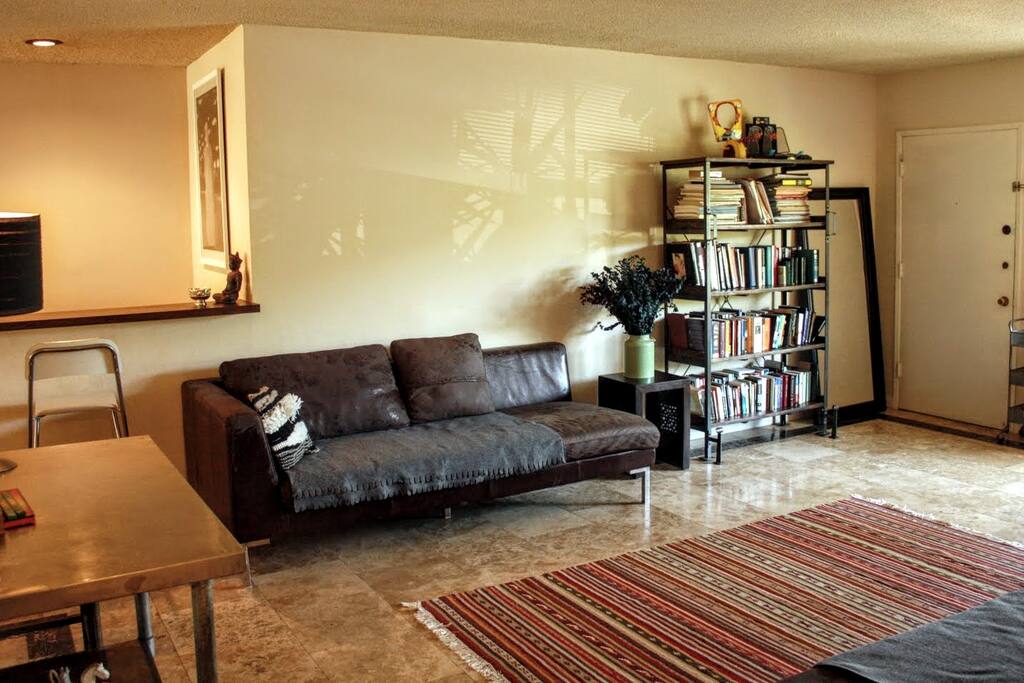 Tile floors in the living room
