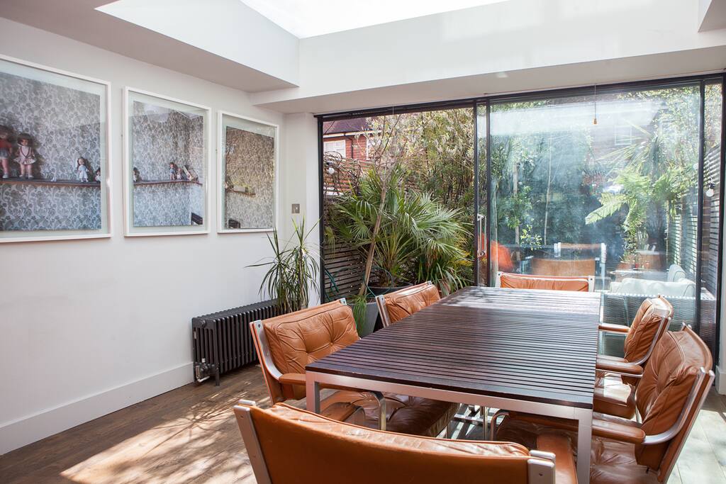 Large living room with terrace access
