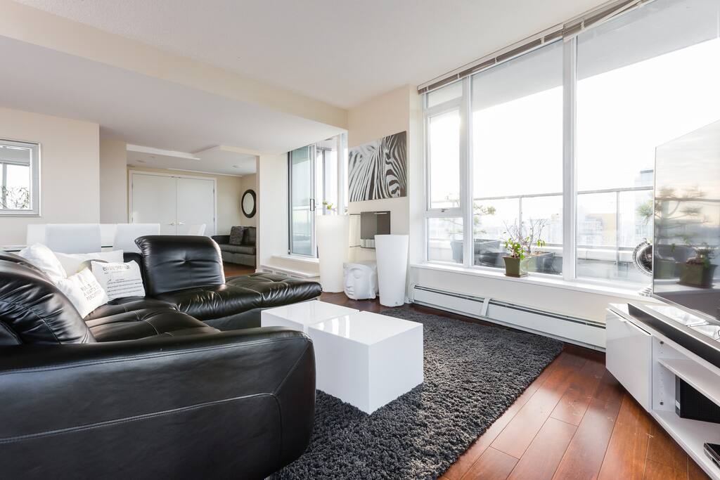 Clean and bright open living space