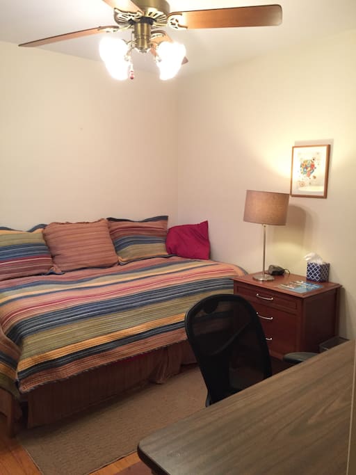 Enjoy a peaceful evening in your bedroom.