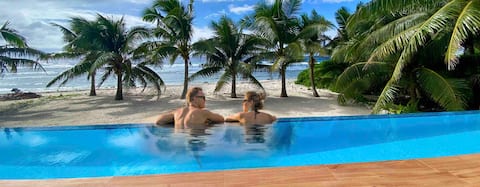 Beachfront with pool handy to Muri