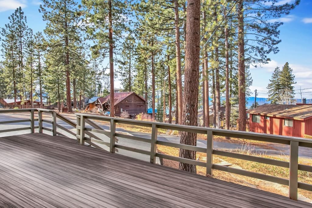 View of lake from deck.