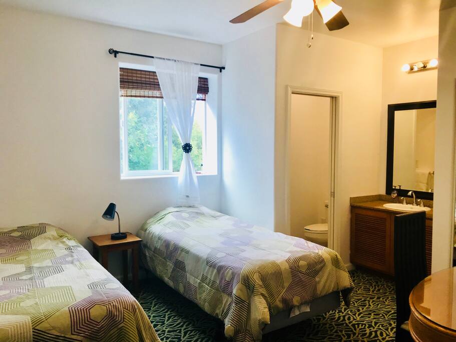 Private toilet and sink in every room. Plenty of closet space and fresh towels also en suite.