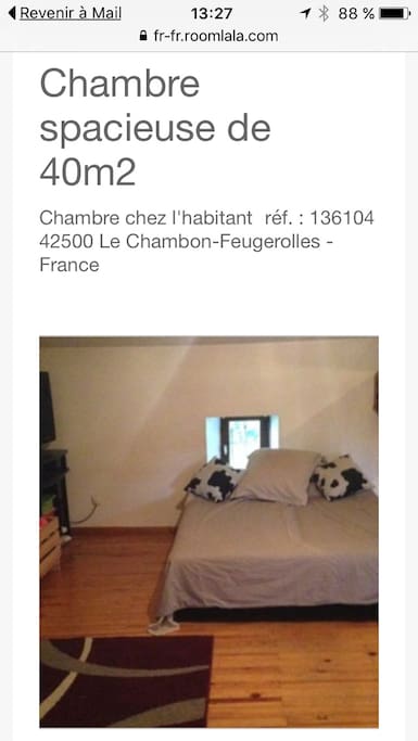 Cette grande pièce à deux lits doubles mais je peux prêtées 1 matelas gonflables double et 2 lits bébés ,