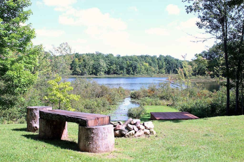 Fire Pit and Lake View