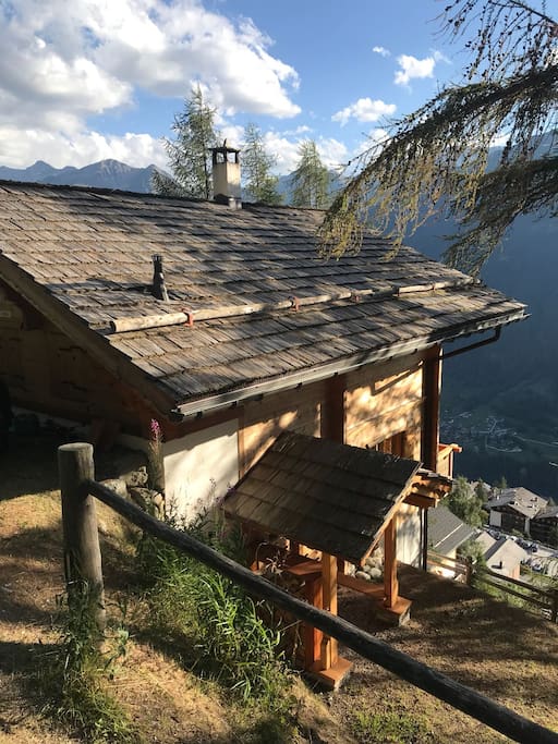 Arrivée au chalet