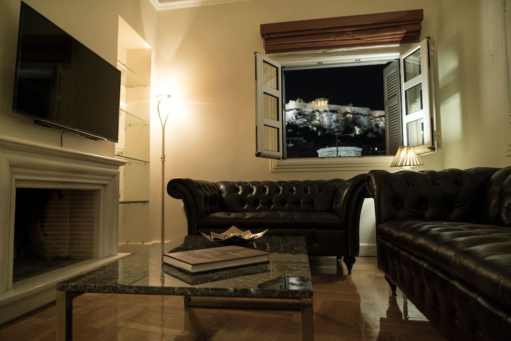 Living Room with Acropolis breath-taking view