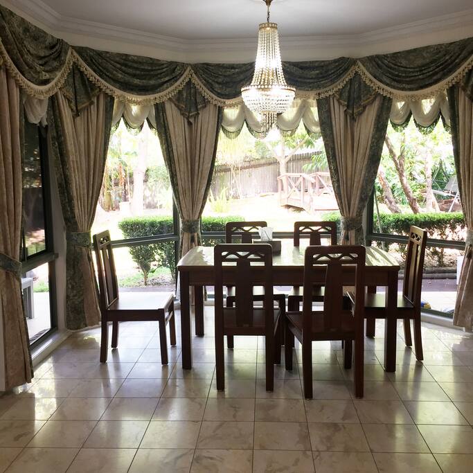 beautiful kitchen with garden view