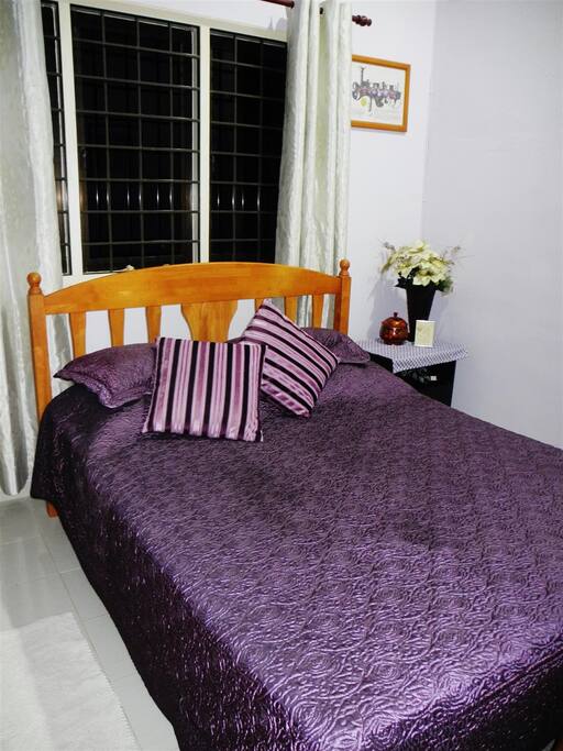 Set far left of house for max privacy.queen size bed