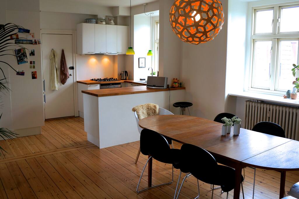 Dining room and kitchen