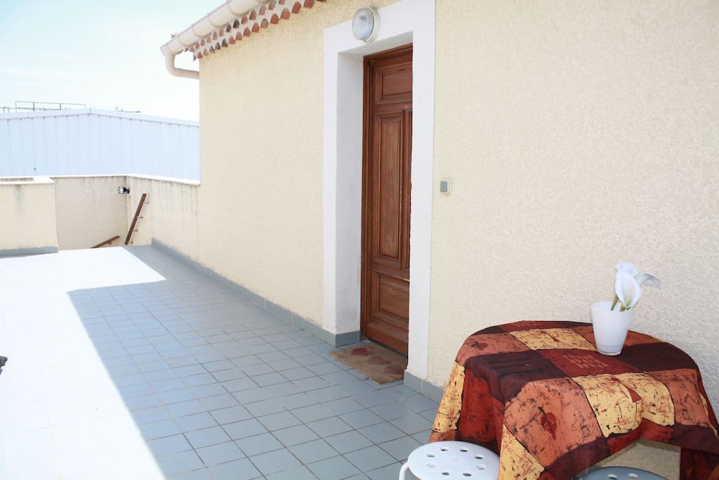 Terrasse, palier de 30m2