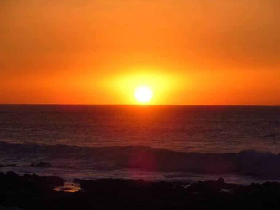 Sun rising in the peaceful fishing village
