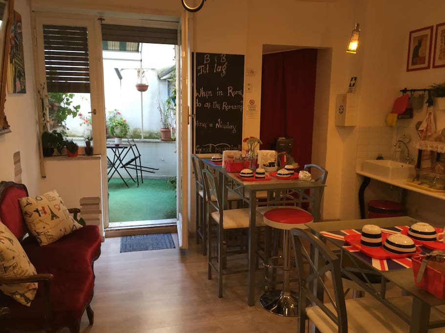 Sala colazione.
La colazione è italiana