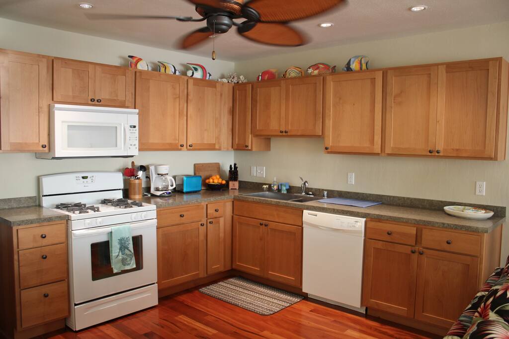 Fully stocked kitchen