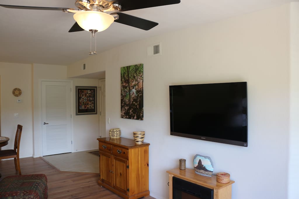 50" HDTV over Electric Fireplace