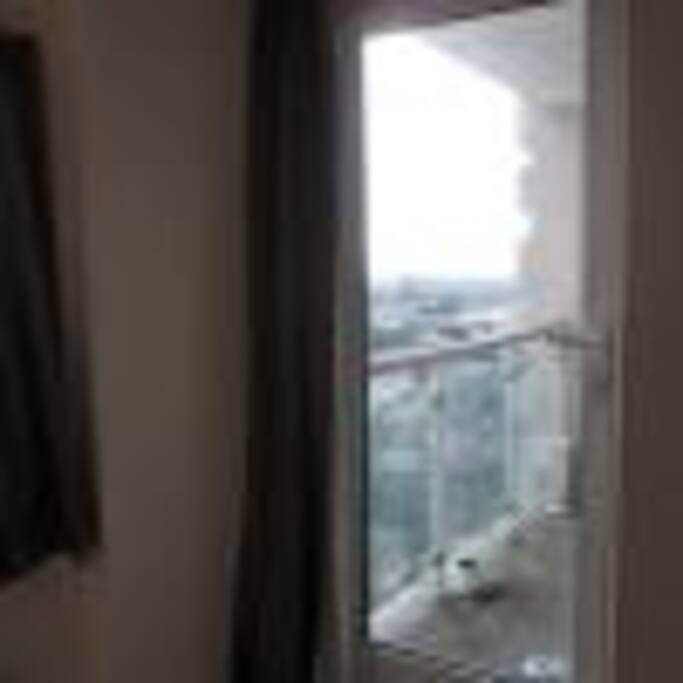 beutiful vie from bed to balcony